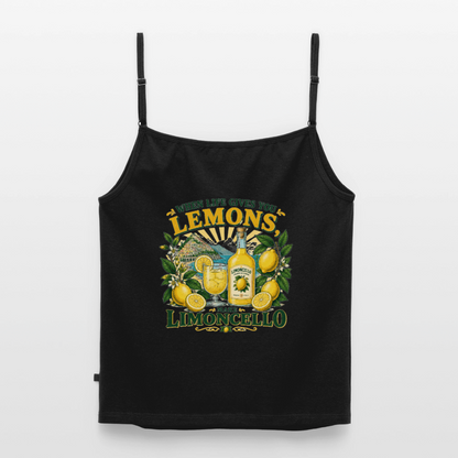 Limon Organic Top mit Spaghettiträgern - Schwarz
