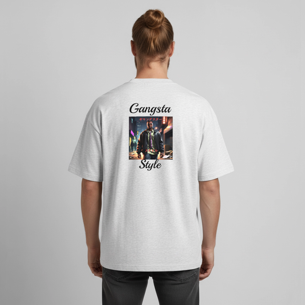Gangsta#3 Heavyweight Unisex Organic T-Shirt - Kühles Grau meliert