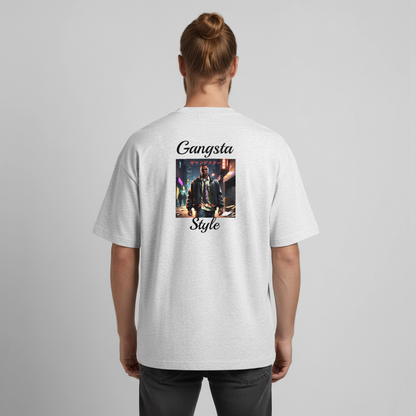 Gangsta#3 Heavyweight Unisex Organic T-Shirt - Kühles Grau meliert