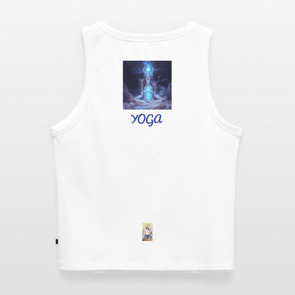YOGA Cropped Frauen Organic Tank Top - Weiß