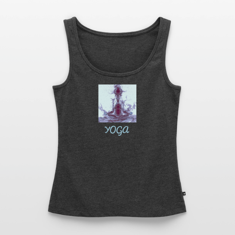 YOGA Frauen Premium Tank Top - Anthrazit meliert