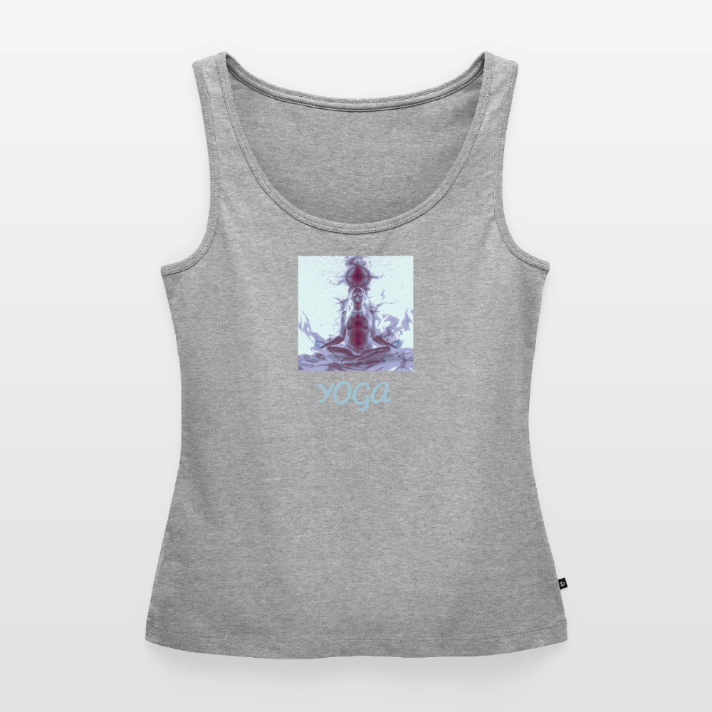 YOGA Frauen Premium Tank Top - Grau meliert