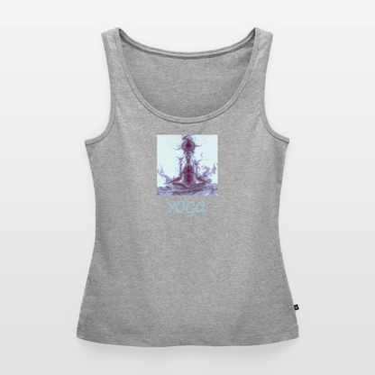 YOGA Frauen Premium Tank Top - Grau meliert