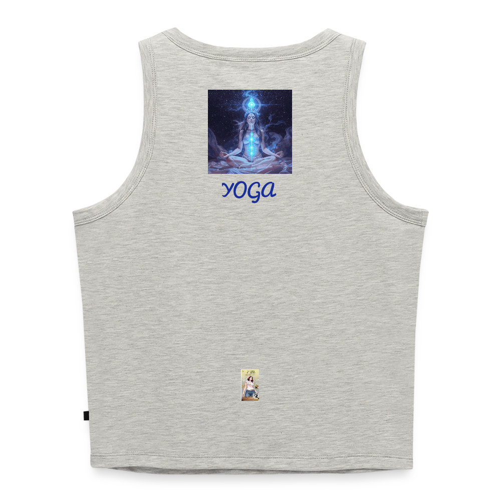 YOGA Cropped Frauen Organic Tank Top - Grau meliert