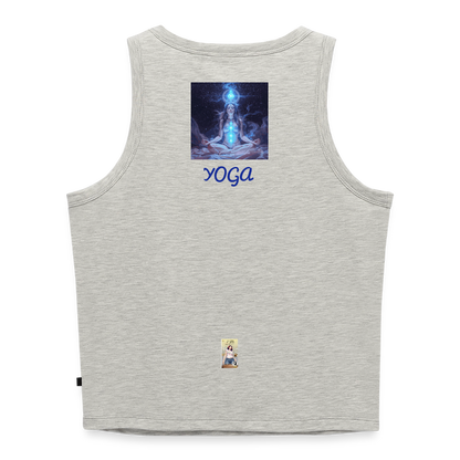 YOGA Cropped Frauen Organic Tank Top - Grau meliert