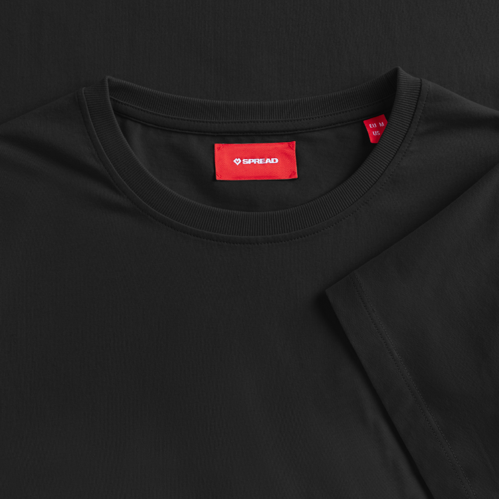 Yoga#1Cotton T-Shirt – von SPREAD - Schwarz