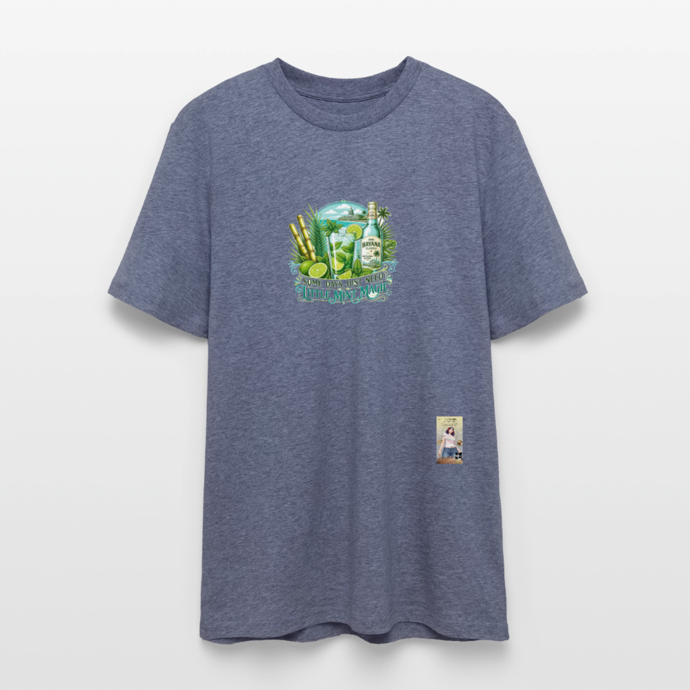 Mojito Unisex Bio-T-Shirt - Dunkelblau meliert