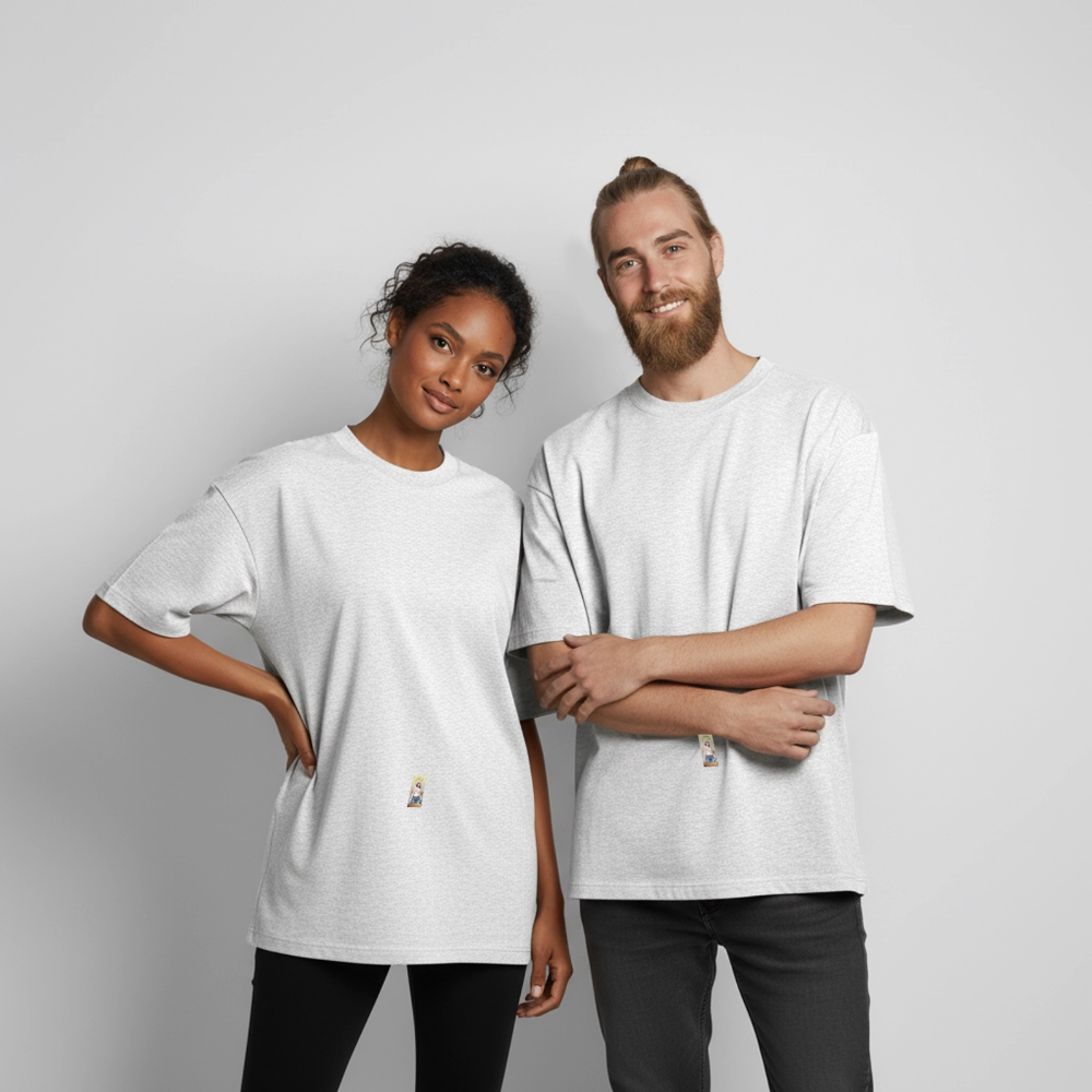 Gangsta#3 Heavyweight Unisex Organic T-Shirt - Kühles Grau meliert