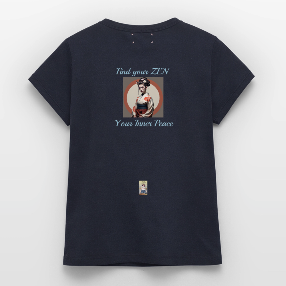 Yoga#1Cotton T-Shirt – von SPREAD - Navy