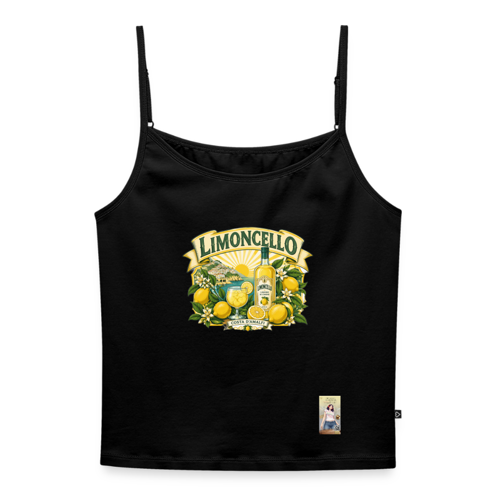 Limon Organic Top mit Spaghettiträgern - Schwarz