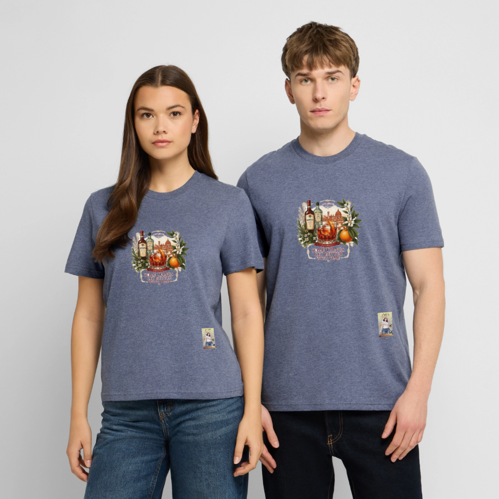 Negroni Unisex Bio-T-Shirt - Dunkelblau meliert