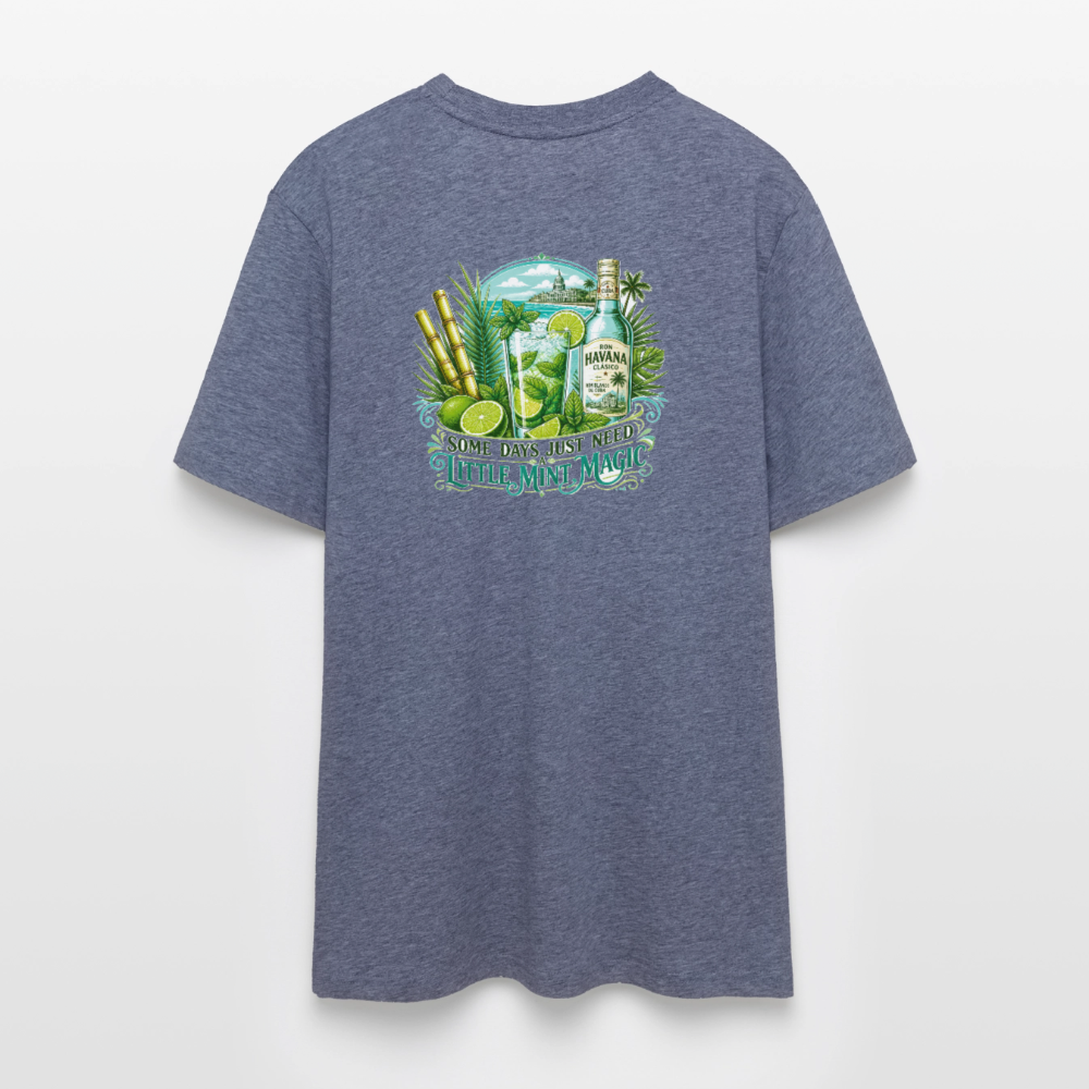 Mojito Unisex Bio-T-Shirt - Dunkelblau meliert