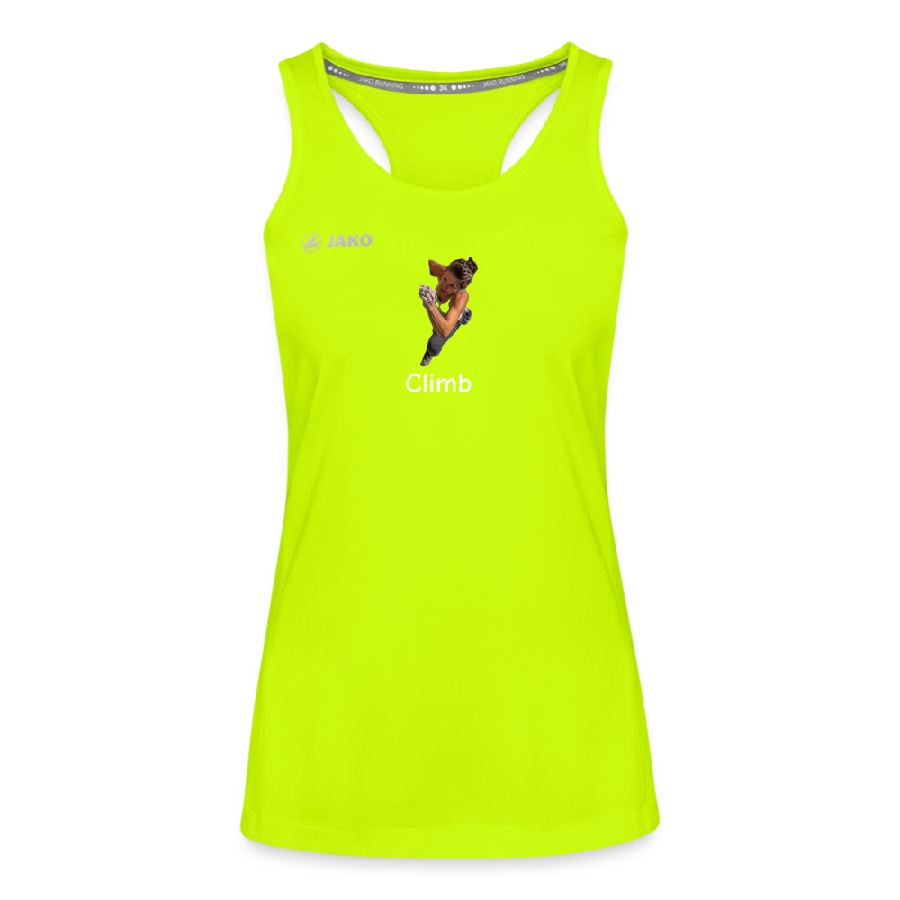 Climb JAKO Frauen Tanktop Run 2.0 - Neongelb