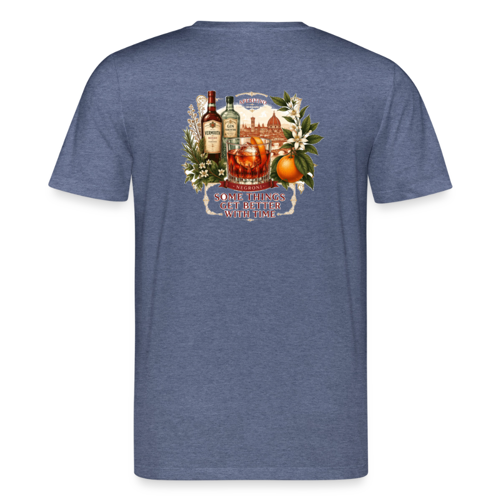 Negroni Unisex Bio-T-Shirt - Dunkelblau meliert