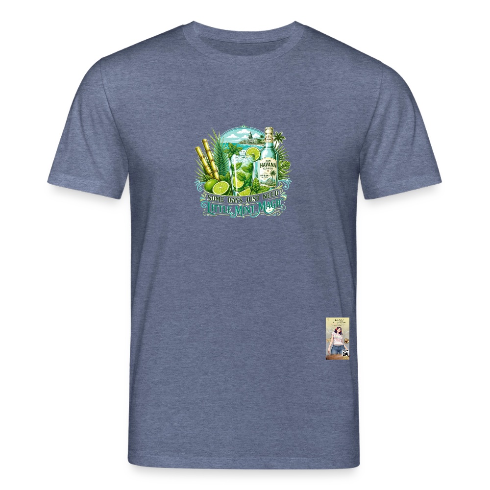 Mojito Unisex Bio-T-Shirt - Dunkelblau meliert
