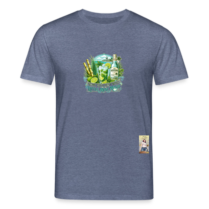 Mojito Unisex Bio-T-Shirt - Dunkelblau meliert