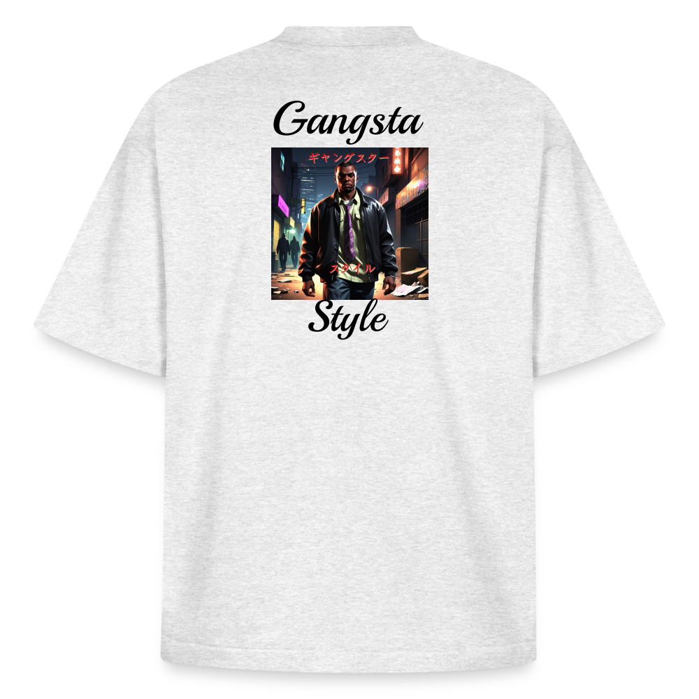 Gangsta#3 Heavyweight Unisex Organic T-Shirt - Kühles Grau meliert