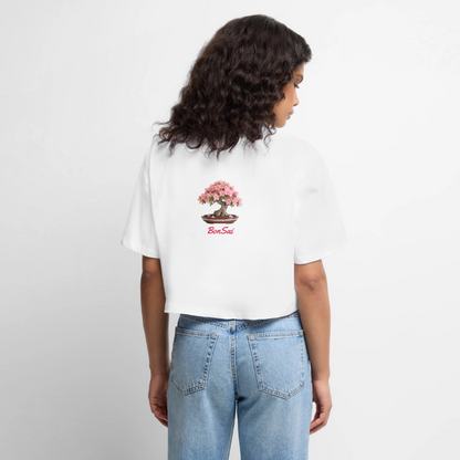 BonSai#1 Premium Oversized Bio Cropped T-Shirt - Weiß