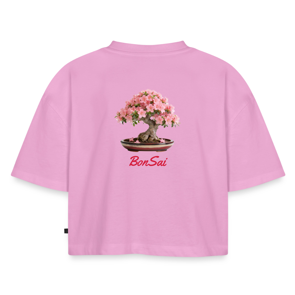 BonSai#1 Premium Oversized Bio Cropped T-Shirt - Verwaschenes Rosa
