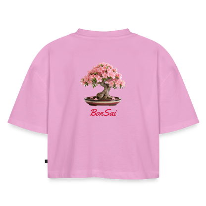 BonSai#1 Premium Oversized Bio Cropped T-Shirt - Verwaschenes Rosa