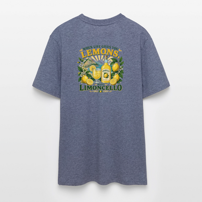 Limoncello Unisex Bio-T-Shirt - Dunkelblau meliert