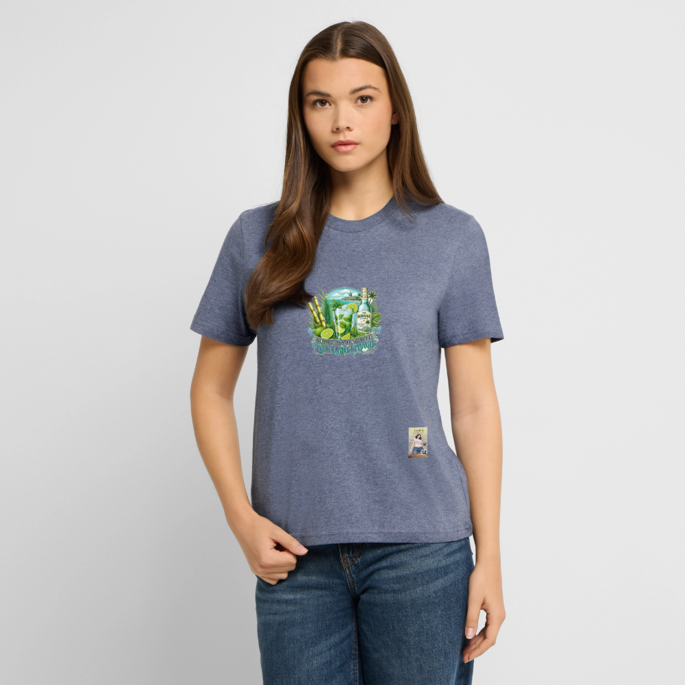 Mojito Unisex Bio-T-Shirt - Dunkelblau meliert