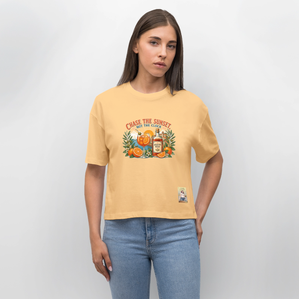 Aperrosso Frauen Boxy Bio-T-Shirt - Mispel