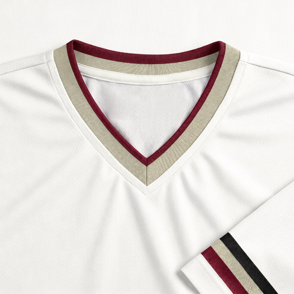 Gangsta#2 Football Style Mesh T-Shirt - Offwhite/Bordeaux