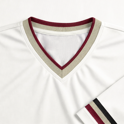 Gangsta#2 Football Style Mesh T-Shirt - Offwhite/Bordeaux