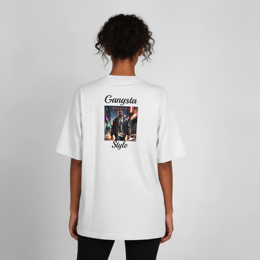 Gangsta#3 Heavyweight Unisex Organic T-Shirt - Kühles Grau meliert