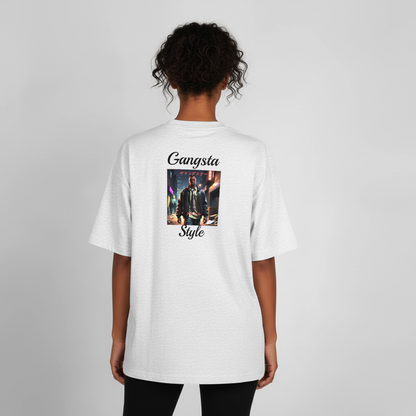 Gangsta#3 Heavyweight Unisex Organic T-Shirt - Kühles Grau meliert