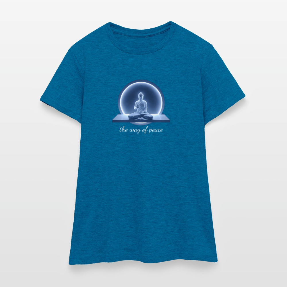 Frauen T-Shirt - Antikblaues Saphir meliert