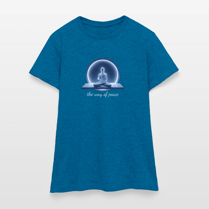 Frauen T-Shirt - Antikblaues Saphir meliert