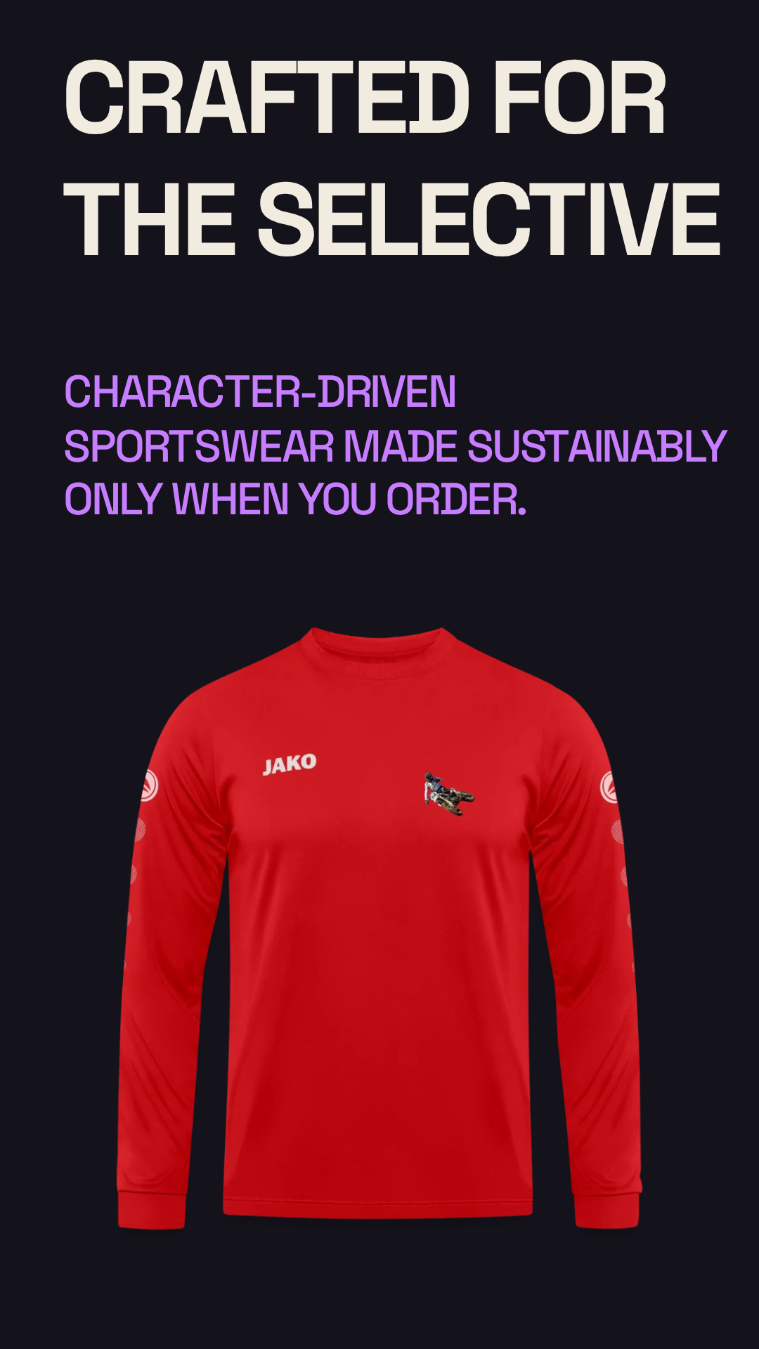 MotoX JAKO Trikot Team Langarm – Lifestyle-/Kampagnenbild (2)
