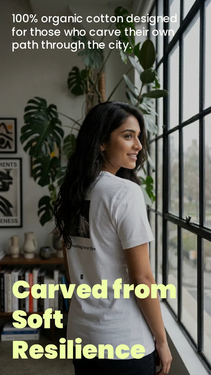 SBG#1 White Edition Unisex T-Shirt – Lifestyle-/Kampagnenbild Nahaufnahme