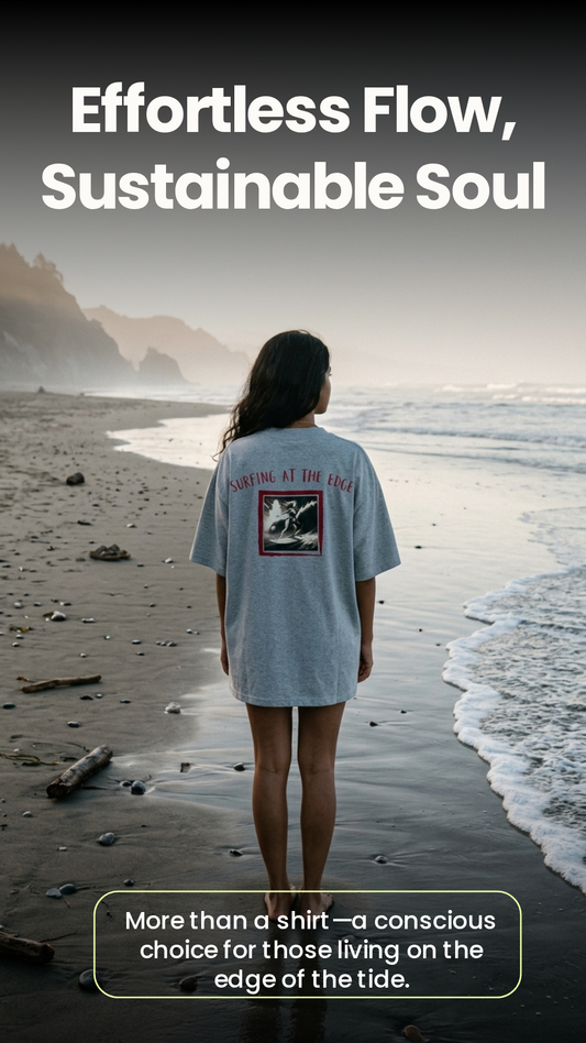 SurfingEdge oversized high neck t-shirt - Georg Werner 