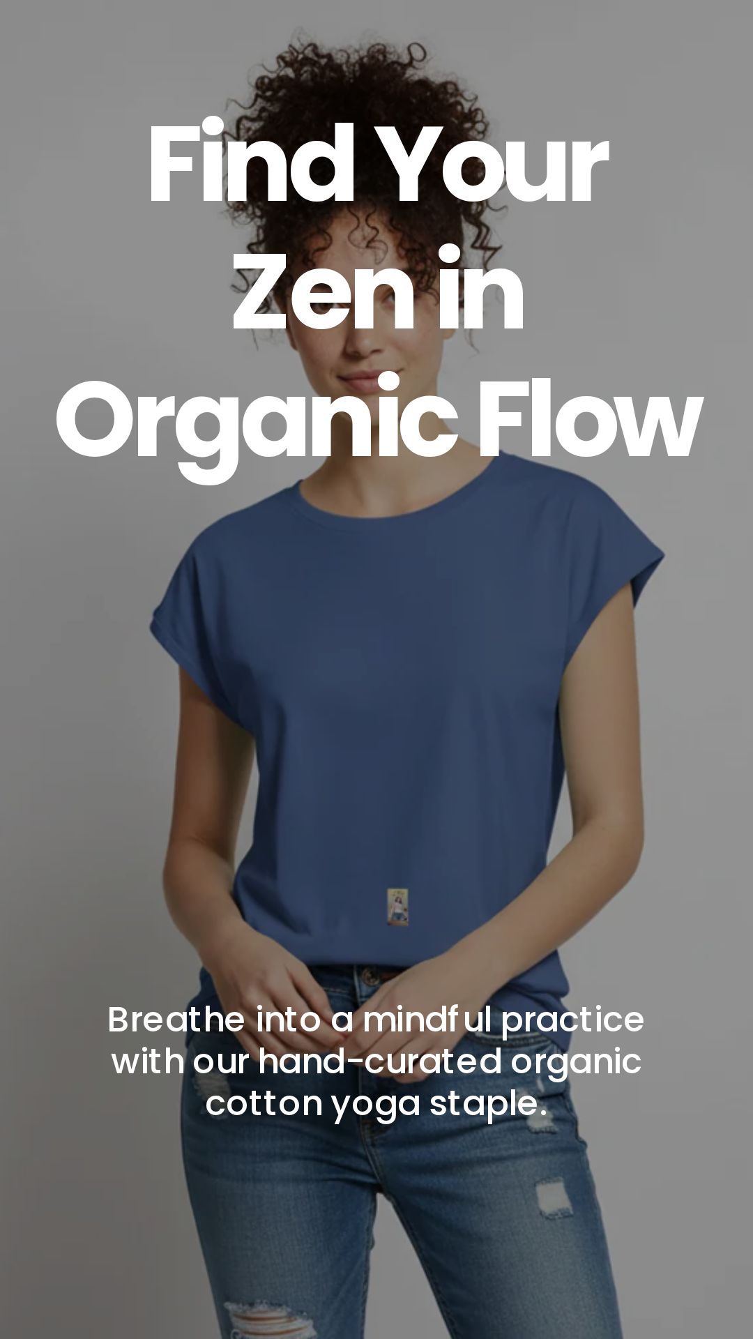 YOGA#1  T-Shirt mit gerollten Ärmeln