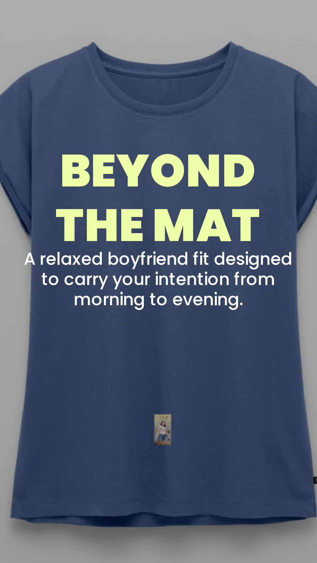 YOGA#1  T-Shirt mit gerollten Ärmeln