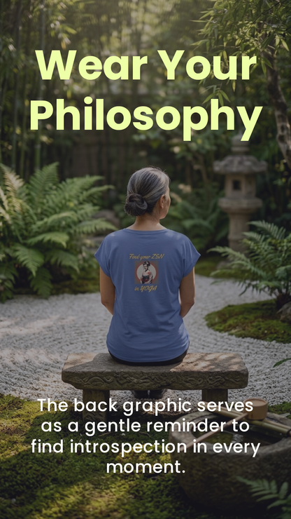 YOGA#1  T-Shirt mit gerollten Ärmeln