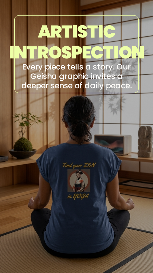 YOGA#1  T-Shirt mit gerollten Ärmeln - Zweite Ansicht
