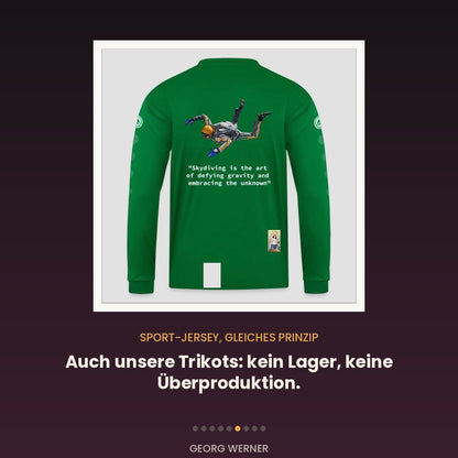 Skydive JAKO Trikot Team Langarm – Lifestyle-/Kampagnenbild