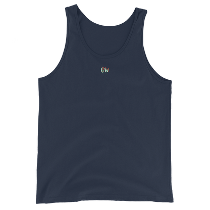 Men's Tank Top (Navy) with small GW chest logo