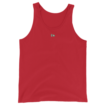 Men's Tank Top (Red) with small GW chest logo