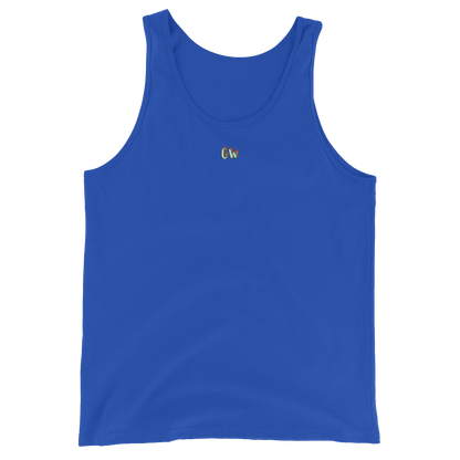 Men's Tank Top (True Royal Blue) with small GW chest logo