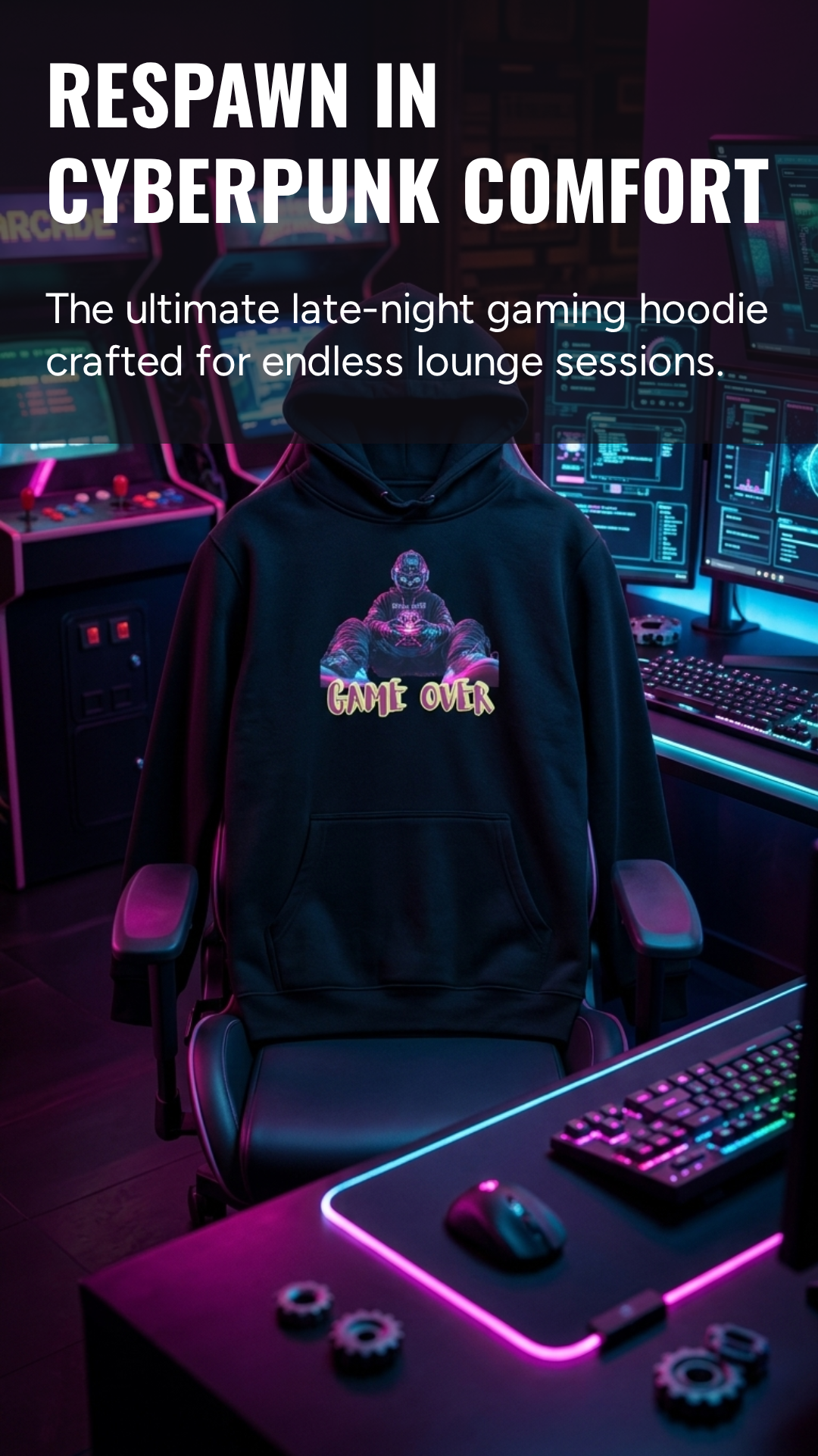 Hoodie „Game Over“ – Gamer