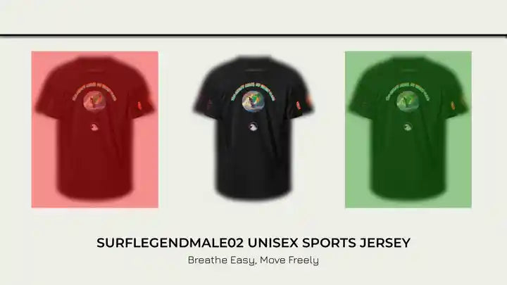SurfLegendMale02 Unisex sports jersey by@Outfy