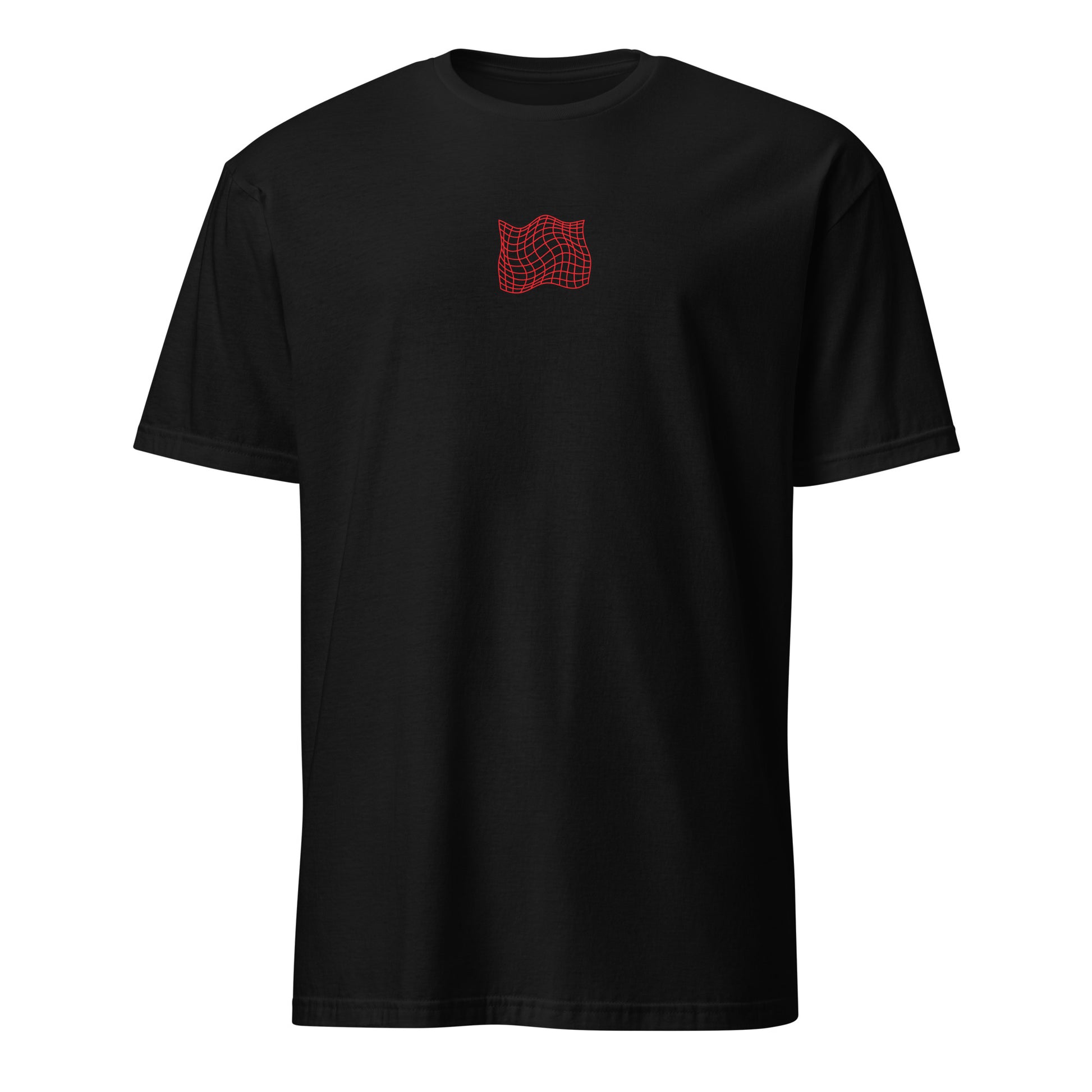 T-Shirt Brustlogo „skateboard girl“, Schwarz, Rundhals, Kurzarm