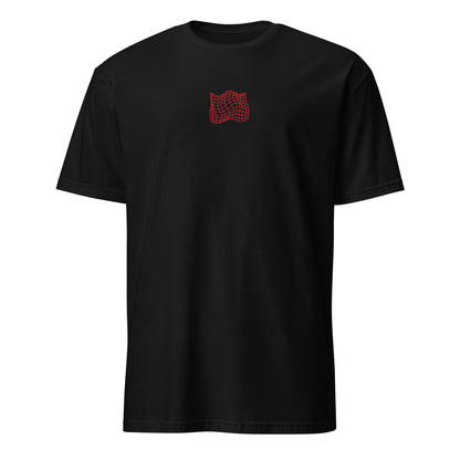 T-Shirt Brustlogo „skateboard girl“, Schwarz, Rundhals, Kurzarm
