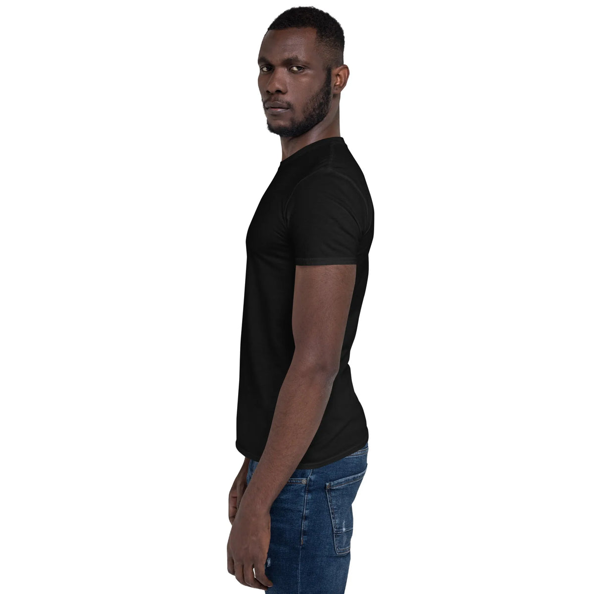 VHS#3 Unisex T-Shirt in Schwarz – Seitenansicht links