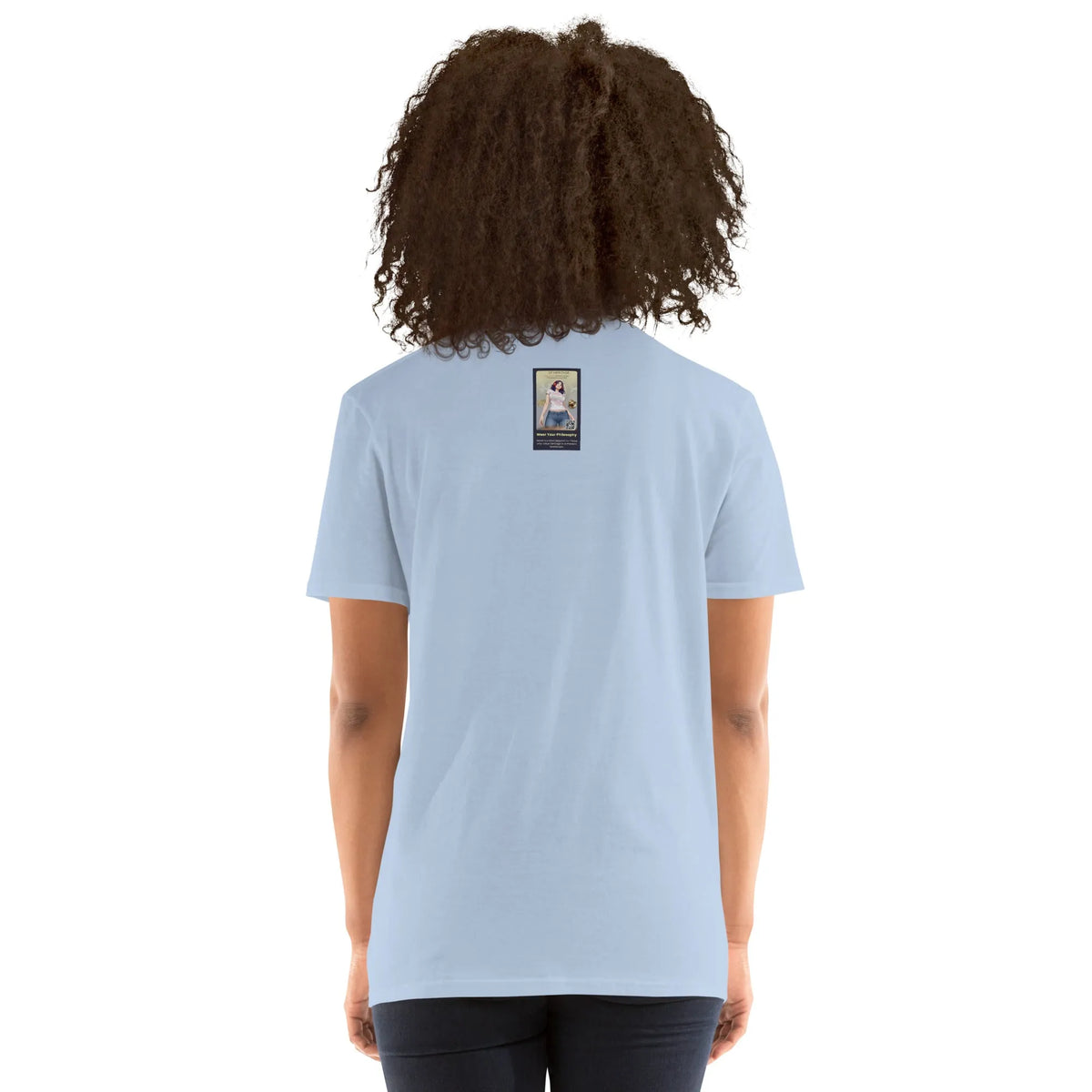 Retropet#1 Unisex T-Shirt in Light Blue – Rückenansicht